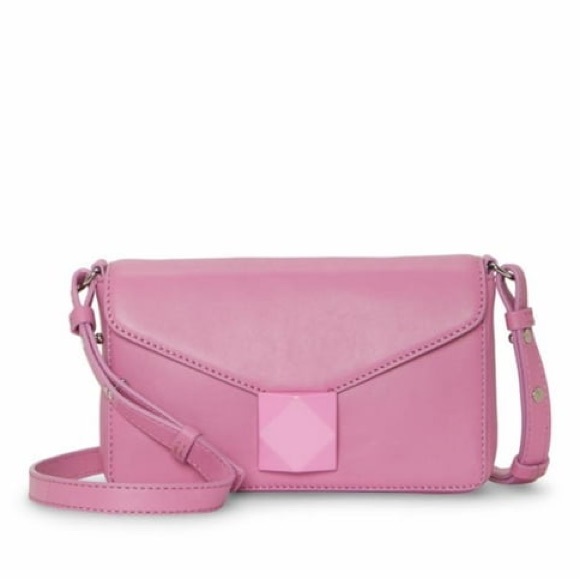 NWT Wicked Pink Vince Camuto Genuine Leather Crossbody Handbag - Picture 1 of 4